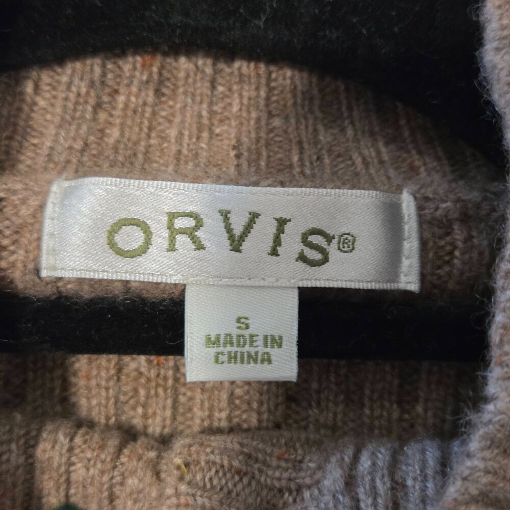 Orvis 100% Cashmere Button Front Cardigan Tan Women S - Picture 3 of 6